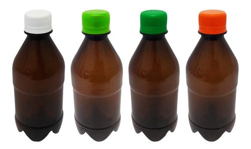 16 Frascos Plástico Âmbar Pet 350ml Cerveja Tampa Lacre Agu - Imagem 2