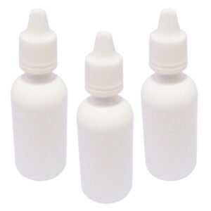 35 Frasco Plástico Branco Pe 30ml C/ Tampa Lacre Gotejador