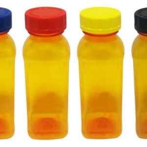 90 Frascos Plásticos Laranja Pet 300ml Com Tampa Child Qua