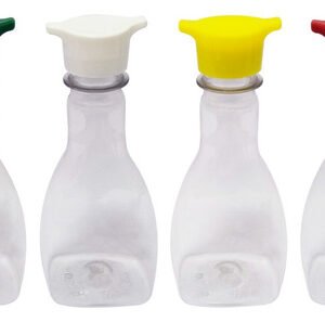 110 Frasco Plástico Cristal Pet 200ml Tampa Rosca 2 Bico Mol