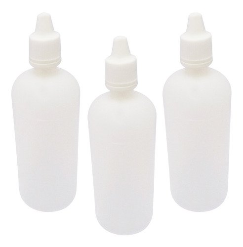 7 Frasco Plástico Incolor Pe 120ml C Tampa Lacre Gotejador