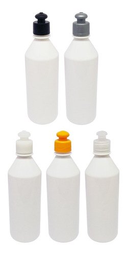 50 Frascos Plástico Branco Pet 500ml C/ Tampa Pushpull Cos - Imagem 3