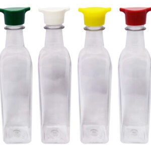 235 Frasco Plástico Cristal Pet 500ml Tampa Rosca 2 Bico Aze