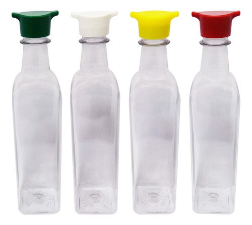 235 Frasco Plástico Cristal Pet 500ml Tampa Rosca 2 Bico Aze