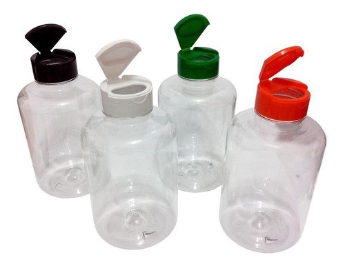 12 Frascos Plástico Cristal Pet 500ml Tampa Fliptop Cap Sup