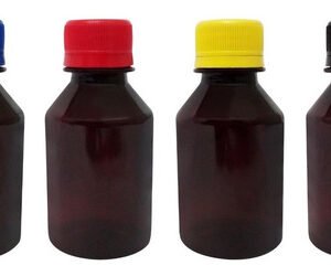 48 Frascos Plástico Âmbar Pet 120ml Tampa Rosca Lacre Far