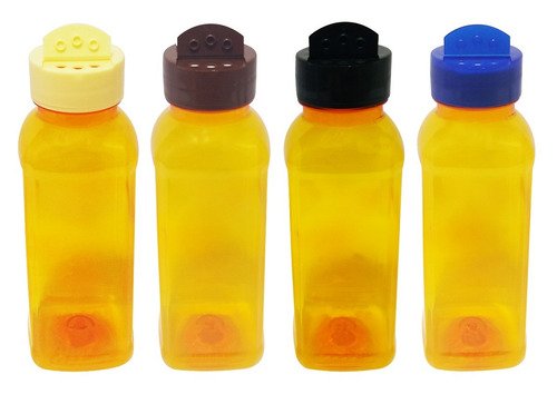 180 Frascos Plástico Laranja Pet 300ml Tempero Fliptop Qua - Imagem 2