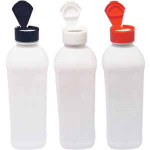 144 Frascos Plástico Branco Pet 900ml Tampa Fliptop Cap Qua