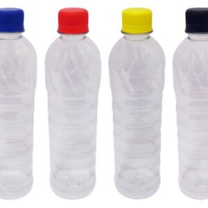 200 Frascos Plástico Cristal Pet 500ml Tampa Rosca Lacre Lim