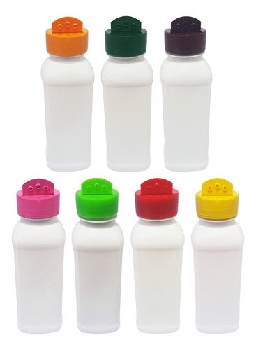 180 Frascos Plástico Branco Pet 300ml Tempero Fliptop Qua - Imagem 2