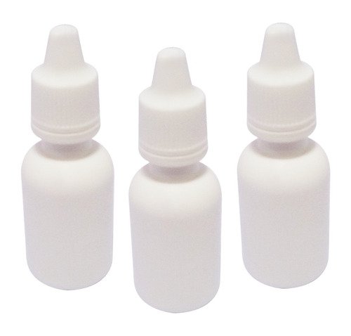 1800 Frasco Plástico Branco Pe 15ml C/ Tampa Lacre Gotejador