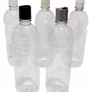 5 Frascos Plástico Cristal Pet 900ml C/ Tampa Disktop Sho