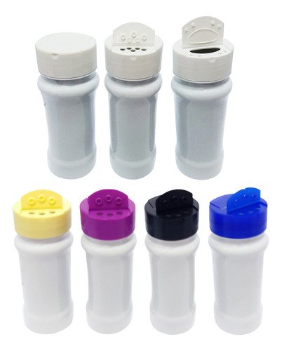 702 Frascos Plástico Branco Pet 120ml Tempero Fliptop Con