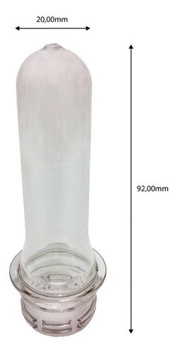 16 Preforma Cristal 15ml Pet 17g Tubete 9cm Tam Aluminio S/ - Imagem 5