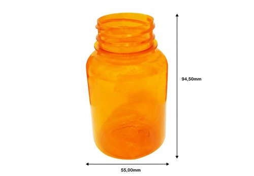 34 Frascos Plástico Laranja Pet 150ml Vazios Sem Tampas Sup - Imagem 2