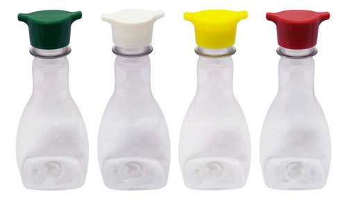 265 Frasco Plástico Cristal Pet 200ml Tampa Rosca 2 Bico Mol