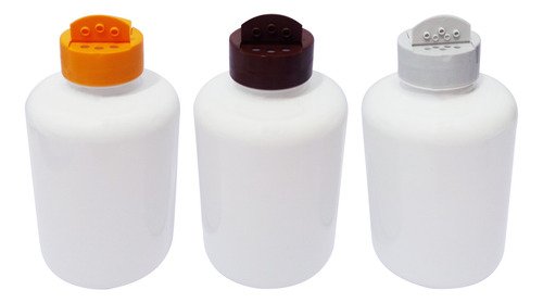 40 Frascos Plásticos Branco Pet 500ml Tempero Fliptop Sup - Imagem 3