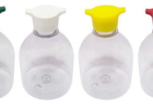 220 Frasco Plástico Cristal Pet 300ml Tampa Rosca 2 Bico Sab