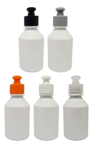 693 Frascos Plástico Branco Pet 150ml C/ Tampa Pushpull Far