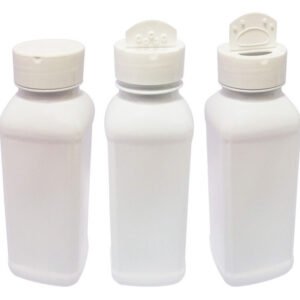 18 Frascos Plástico Branco Pet 300ml Tempero Fliptop Qua