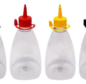 180 Frascos Plástico Cristal Pet 500ml C/ Bico Aplicador Pir