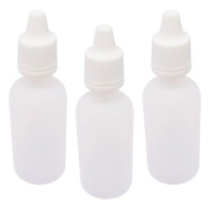 20 Frasco Plástico Incolor Pe 30ml C Tampa Lacre Gotejador