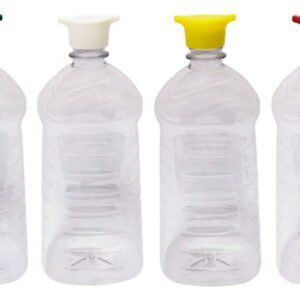 27 Frasco Plástico Cristal Pet De 1l Tampa Rosca 2 Bico Ama