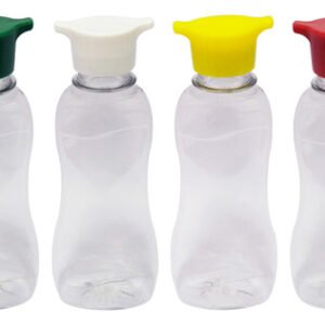 468 Frasco Plástico Cristal Pet 200ml Tamp Rosca 2 Bico Cat