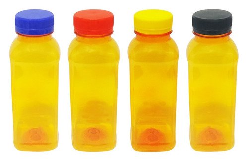 18 Frascos Plástico Laranja Pet 300ml Tampa Rosca Lacre Qua - Imagem 2