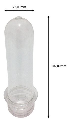 18 Preforma Cristal 25ml Pet 24g Tubete 10cm Sem Tampas - Imagem 2