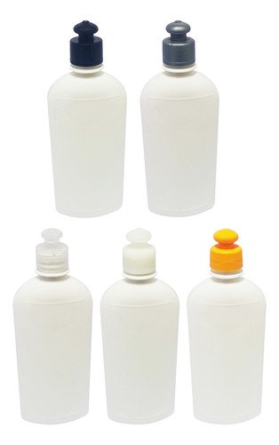 135 Frascos Plástico Branco Pet 400ml C/ Tampa Pushpull Min - Imagem 3