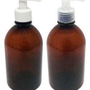 12 Frascos Plástico Âmbar 500ml Válvula Bico Pato S Sab