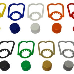 650 Tampas E Alças Plásticas Coloridas Rosca Lacre Bocal 28