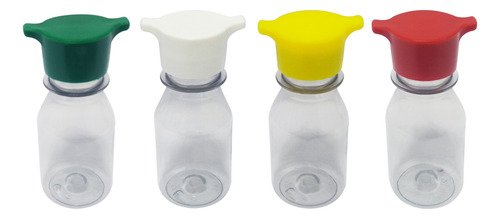 1150 Frasco Plástico Cristal Pet 60ml Tampa Rosca 2 Bico