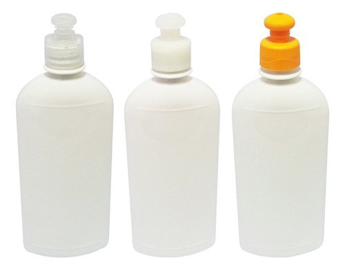 135 Frascos Plástico Branco Pet 400ml C/ Tampa Pushpull Min - Imagem 2