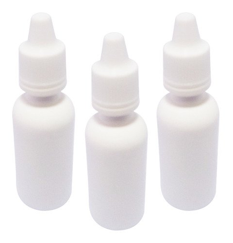 1300 Frasco Plástico Branco Pe 20ml C/ Tampa Lacre Gotejador