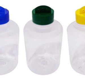 12 Frascos Plásticos Cristal Pet 500ml Tempero Fliptop Sup