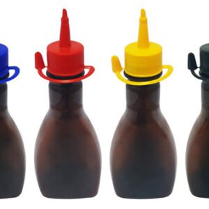 378 Frascos Plástico Âmbar Pet 200ml C/ Bico Aplicador Mol