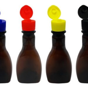 116 Frascos Plásticos Âmbar Pet 200ml C/ Tampa Fliptop Mol