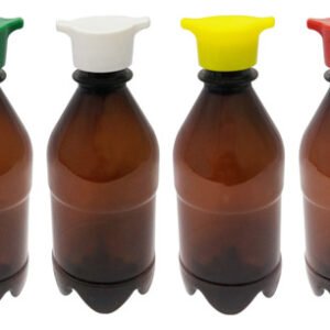 150 Frasco Plástico Âmbar Pet 350ml Tampa Rosca 2 Bico Agu