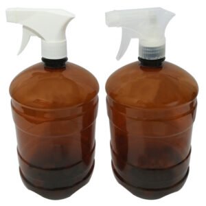 59 Frascos Plásticos Âmbar Pet 2l Com Válvula Gatilho Gro