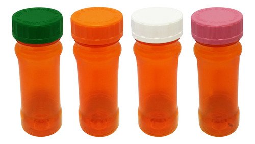 702 Frascos Plásticos Laranja Pet 120ml Com Tampa Child Con - Imagem 2