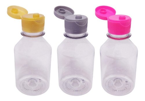 141 Frascos Plásticos Cristal Pet 150ml C/ Tampa Fliptop Far - Imagem 3