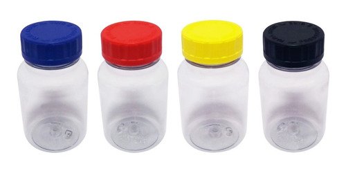 34 Frascos Plásticos Cristal Pet 150ml Com Tampa Child Sup