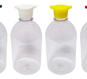 48 Frasco Plástico Cristal Pet 500ml Tampa Rosca 2 Bico Sab