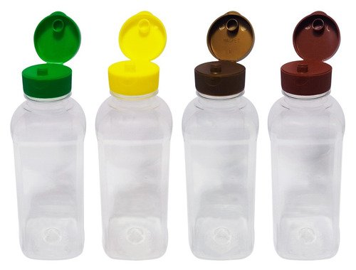 13 Frascos Plástico Cristal Pet 500ml Batoque Fliptop Qua - Imagem 2