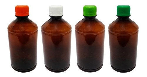 212 Frascos Plástico Âmbar Pet 500ml Tampa Rosca Lacre Far - Imagem 2