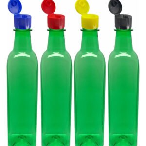 12 Frascos Plástico Verde Pet 500ml C/ Tampa Fliptop Aze