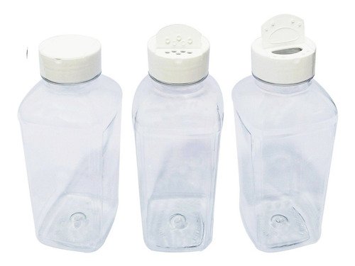 49 Frascos Plástico Cristal Pet 500ml Tempero Fliptop Qua