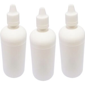 12 Frasco Plástico Branco Pe 120ml C/ Tampa Lacre Gotejador